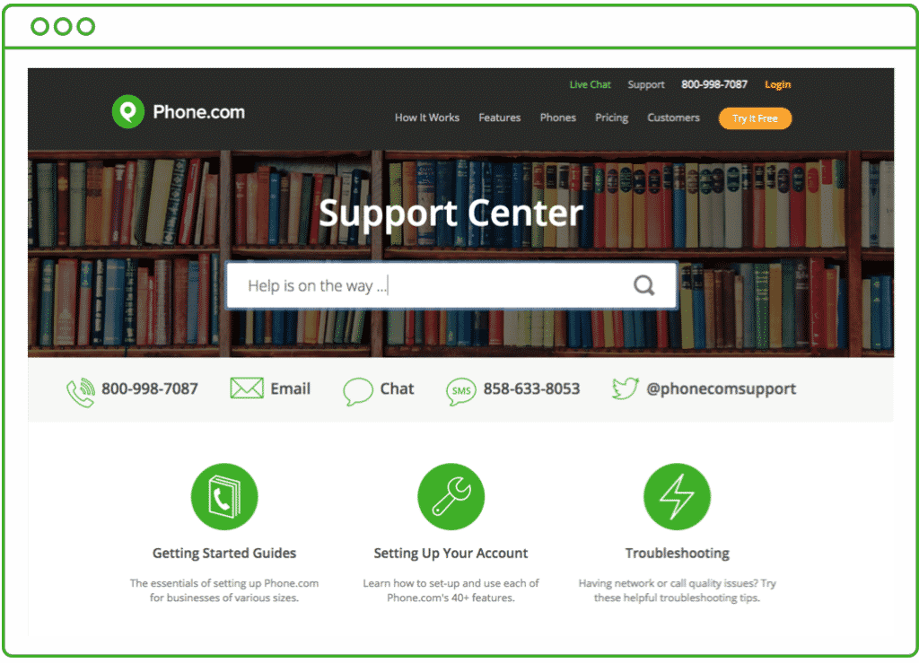 Phone.com Support Center